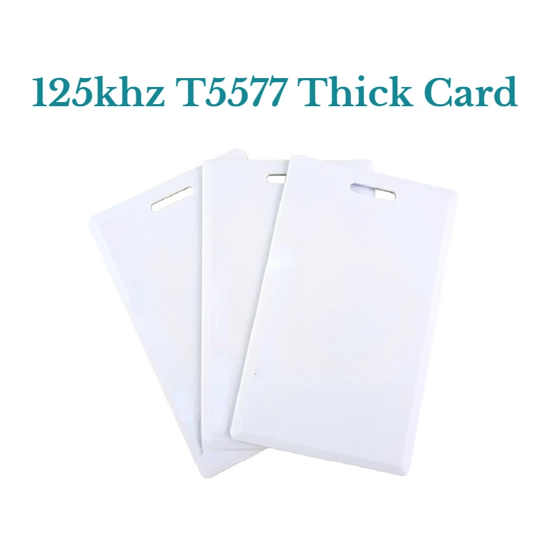 5/10pcs 1.8mm T5577 Em4305 125khz Id carta spessa scheda di controllo accessi riscrivibile scrivibile Clone copiabile portachiavi Tag RFID