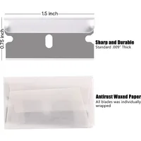 REXBETI 800PCS Single Edge Razor Blades, Industrial Scraper Razor Blades, One Edge Razor Blade, Replacement Box Cutter Blades 2
