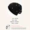 Women Pearl Rhinestones Beanie Headgear Solid Soft Autumn Winter Cap For Female Bonnet Fashion Knitted Autumn Outdoor Beanie 6
