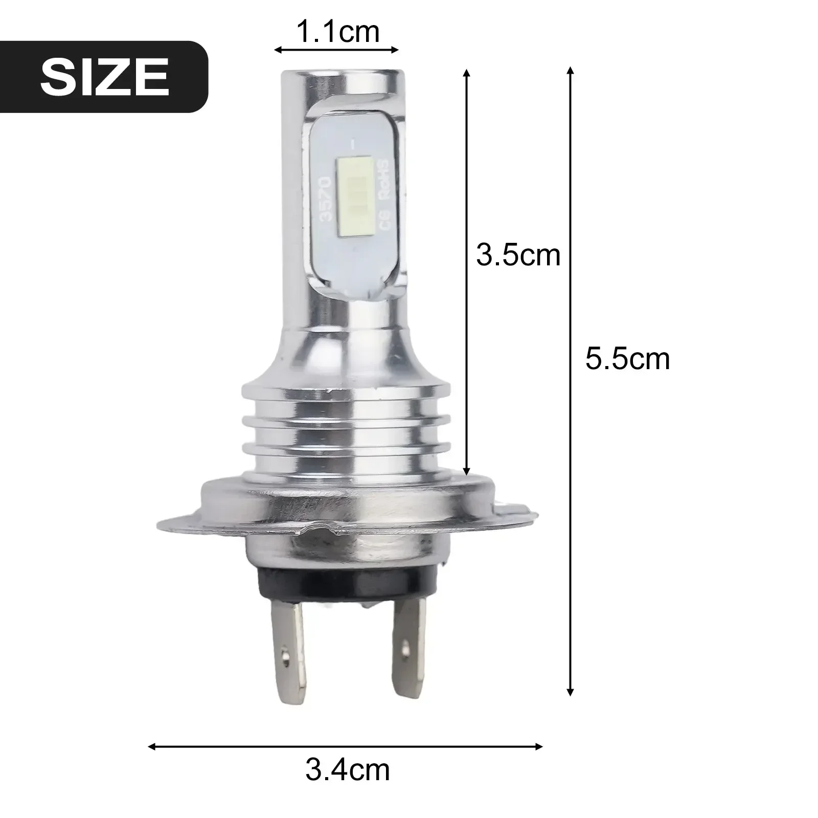 Headlight Bulbs Blue light 3570 LED 80W 8000LM H7 8000K High Low Beam Ice Blue Replacement