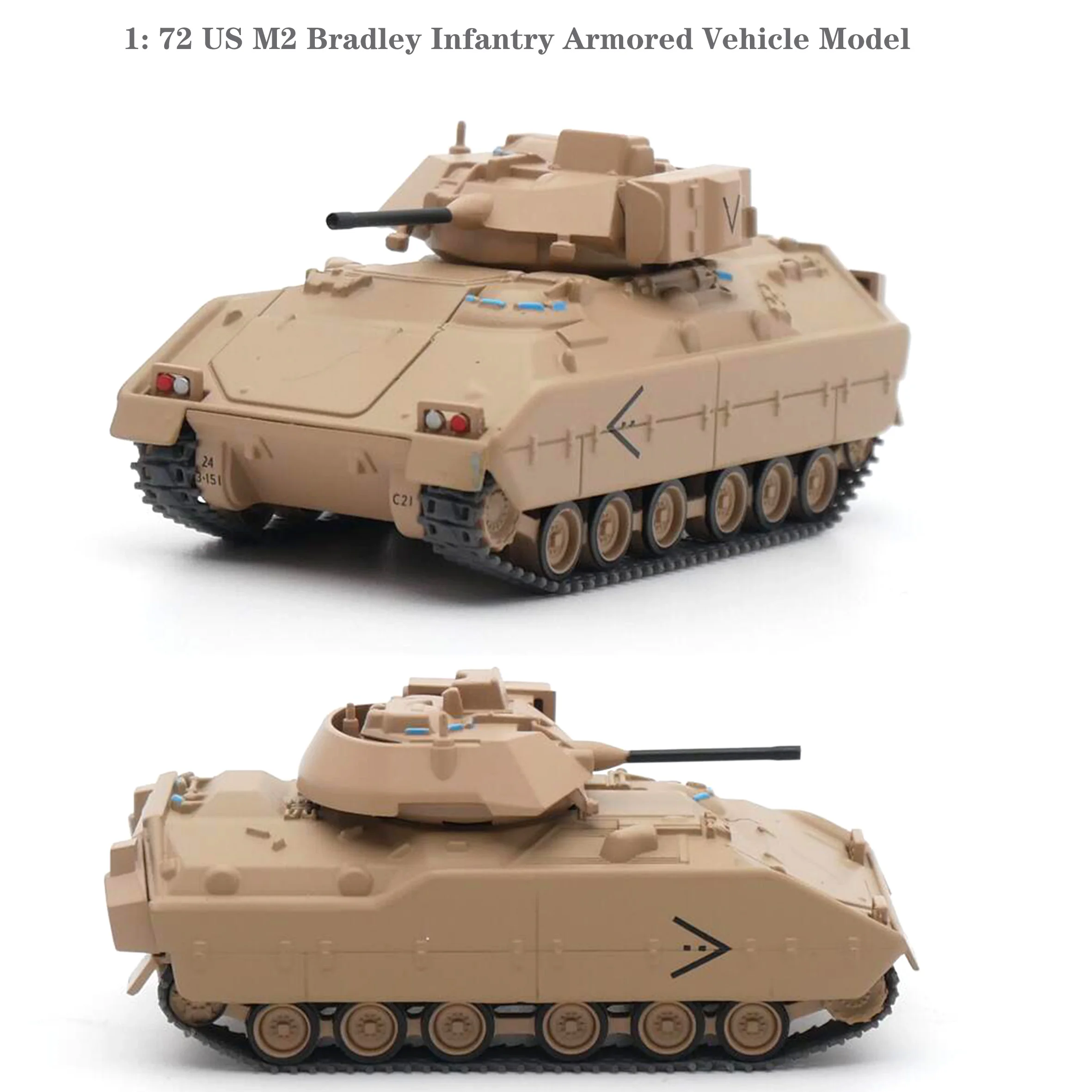 

1: 72 US M2 Bradley Infantry Armored Vehicle Model Finished product collection model