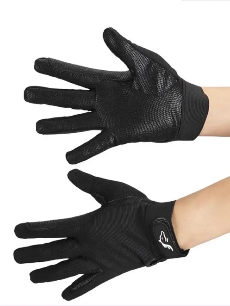 MXLLINA Silicone Anti-Skid Equestrian Gloves Women Wear-Resistant Riding Gloves Adults Equestrian Competition Mittens 2