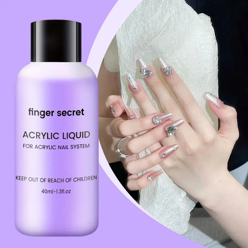 40ml Acrylic Liquid For Acrylic Powder Dust Nails Monomer Crystal Nail Art Nail Extension Carving Manicure Tool manicure tools nail acrylic liquid nail tools
