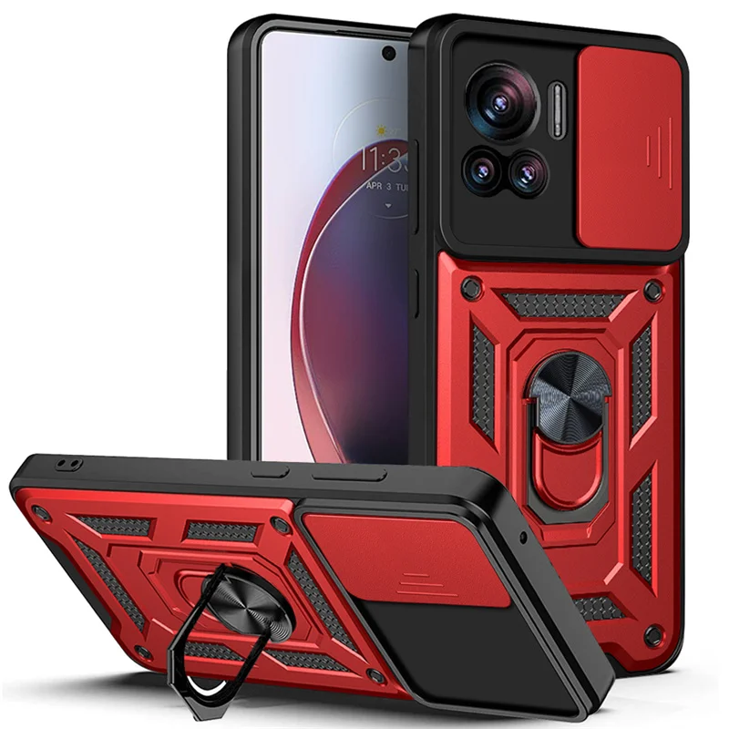 thumbnail image 1 of Funda para Motorola Moto Edge 30 40 Neo Ultra Lite Fusion S30 X30 Pro E13, cubierta de lente de ventana de empuje, soporte de anillo de cobertura, Etui, 1 of 5