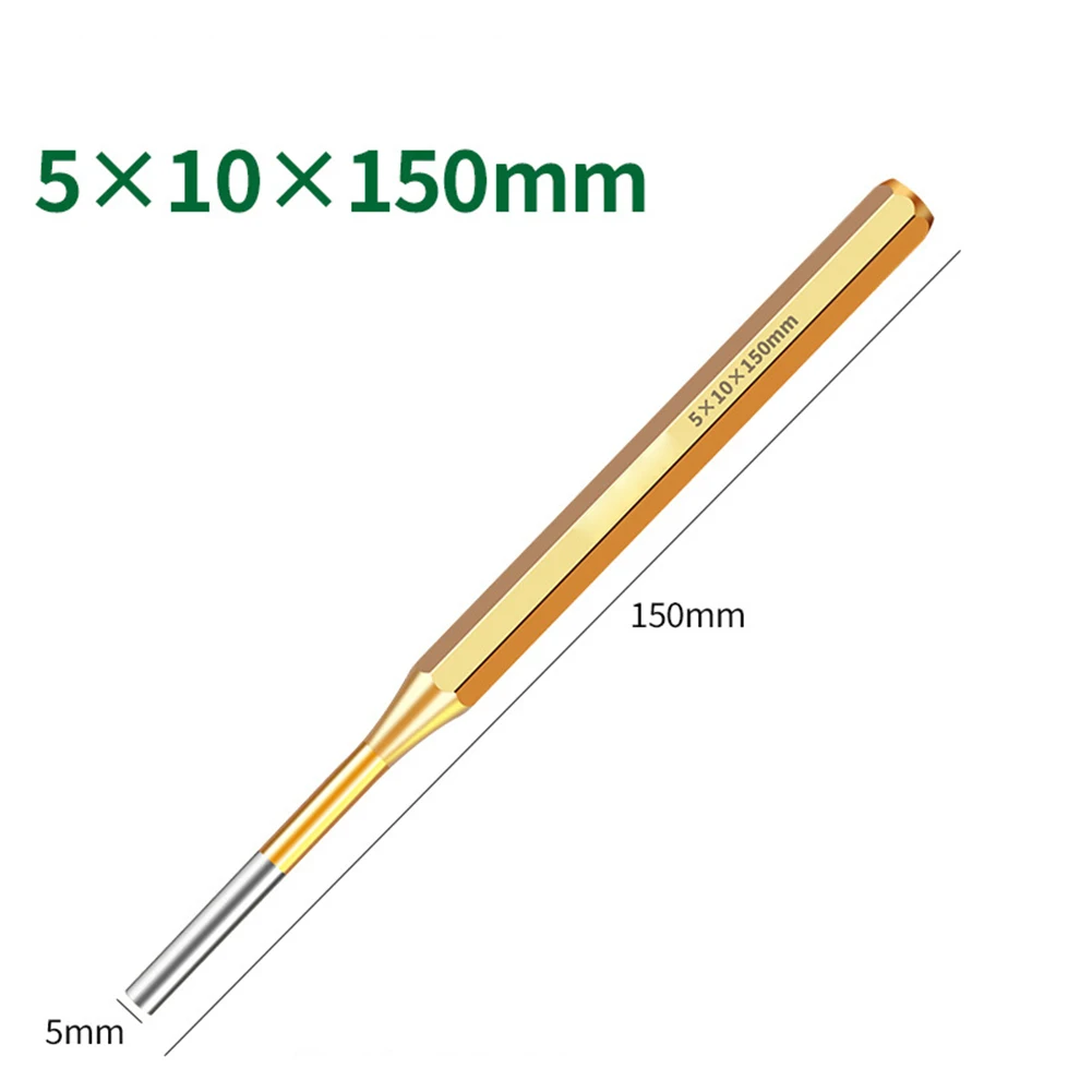 1 stücke 2/3/4/5/6/8/10mm Messing Punch 150mm Roll Pin Punch Werkzeuge Entferner Heavy Duty Meißel Kegel Punch Für Maschinen Wartung – Detail 8