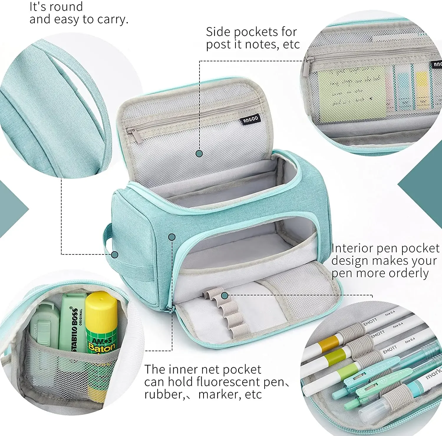 Multifunctional Big Pencil Case Large Capacity Boy Girl Pencil Case Box Storage Bag for Schoolmaster Kawaii Pensil pencil cases