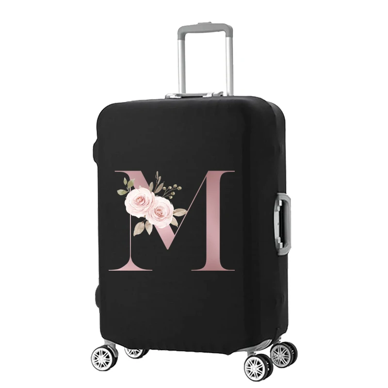 26 Pink Letters Suitcase Cover Protector Dust-proof Scratch Resistant Luggage Cover 18''-32'' Suitcase Accessories luggage cover