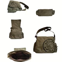 Sac à bandoulière en toile pour femmes, sac à bandoulière de grande capacité, fourre-tout messager de dessin animé, sacs 5