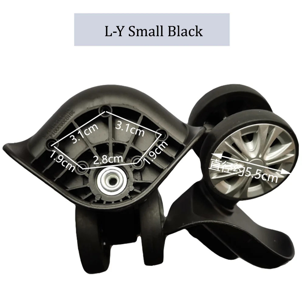 For Hongying W-Y Nylon Luggage Wheel Trolley Case Wheel Pulley Sliding Casters Universal Wheel Repair Slient Wear-resistant