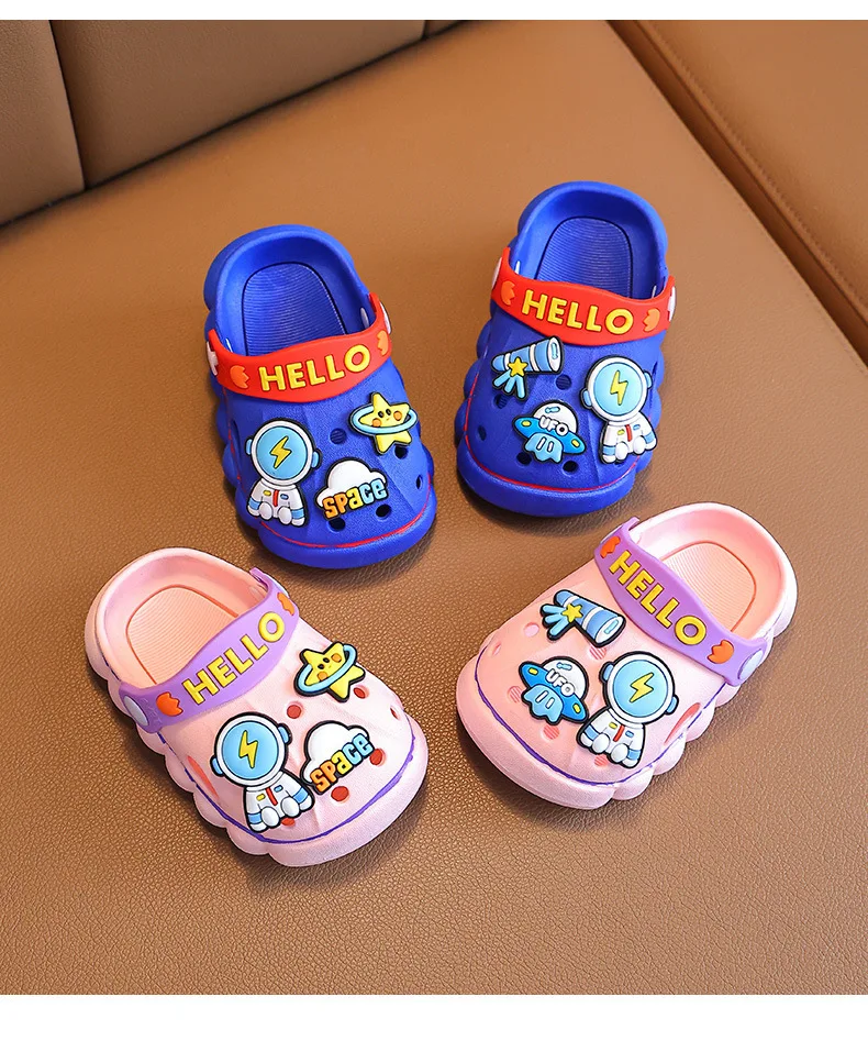 

Children's Sandals Summer Baby Hole Shoes Baotou Boys And Girls Soft Sole Anti Slip Beach Shoes For External Wear