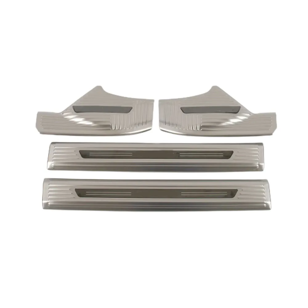 4 Stuks Rvs Auto Instaplijsten Protector Voor Nissan Qashqai j12 2021-2023 2024, Auto-instaplijstbeschermer Welkom Pedaal Strip Cover Kick Platen Protector Accessoires,A