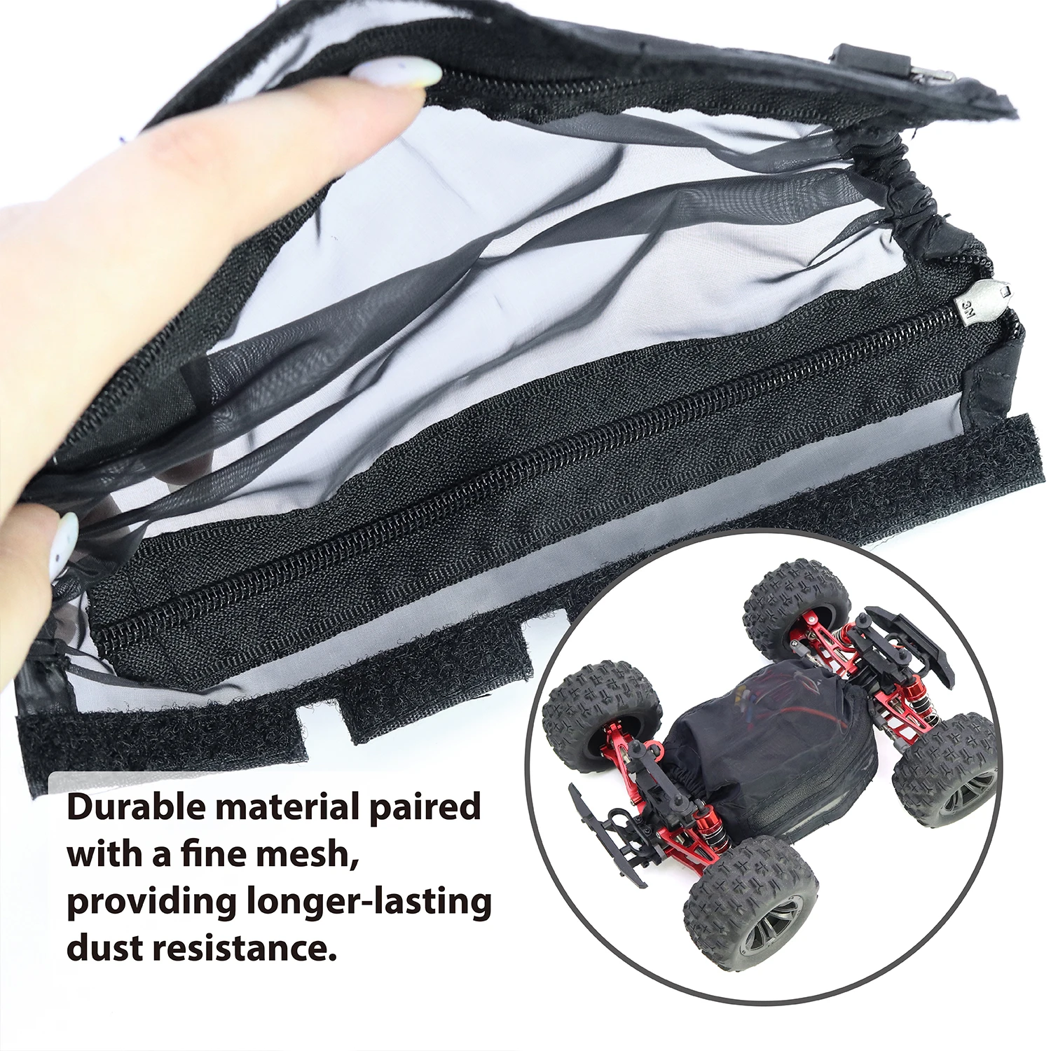 MJX Wasserdichte Chassis Schmutz Staub Abdeckung Reißverschluss Typ Nylon Mesh Schutz Für MJX 16207 16208 16209 16210 Ersatzteile 16150