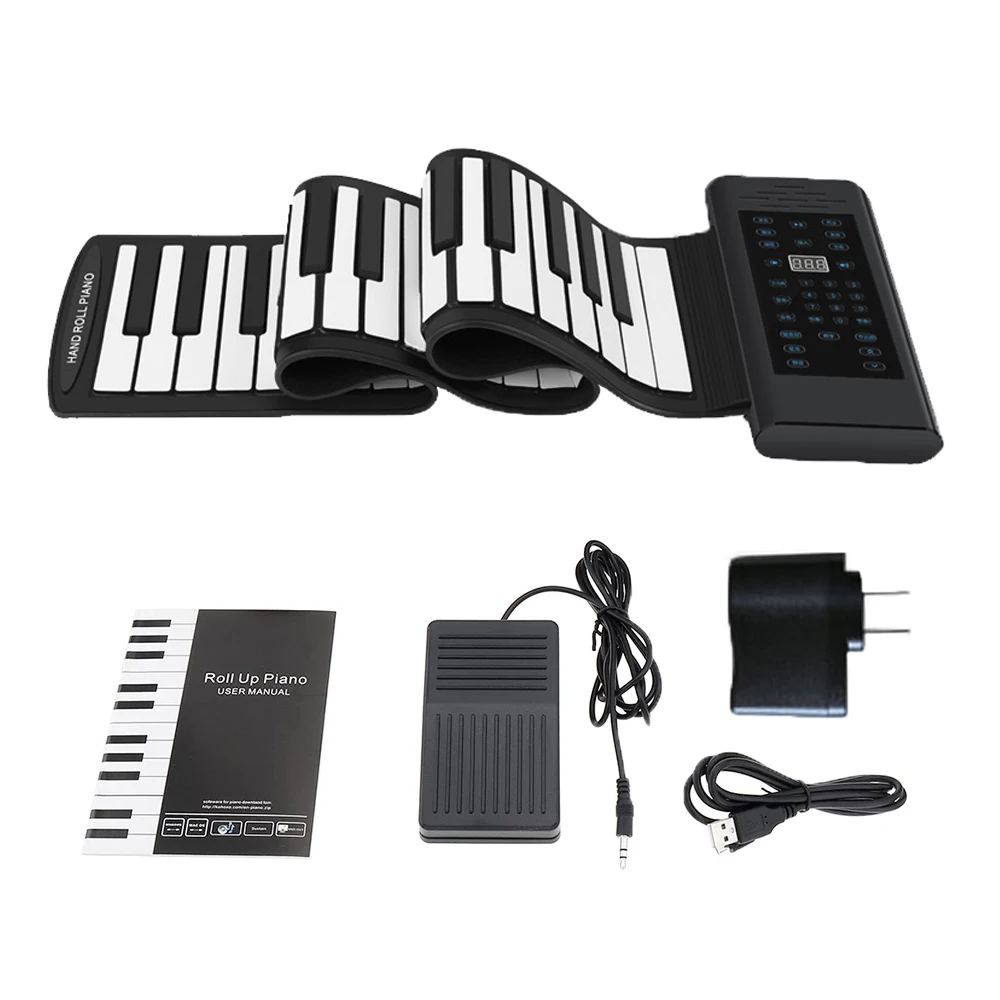 88 Keys Electronic Piano MIDI &USB Charge Portable ABS Soft