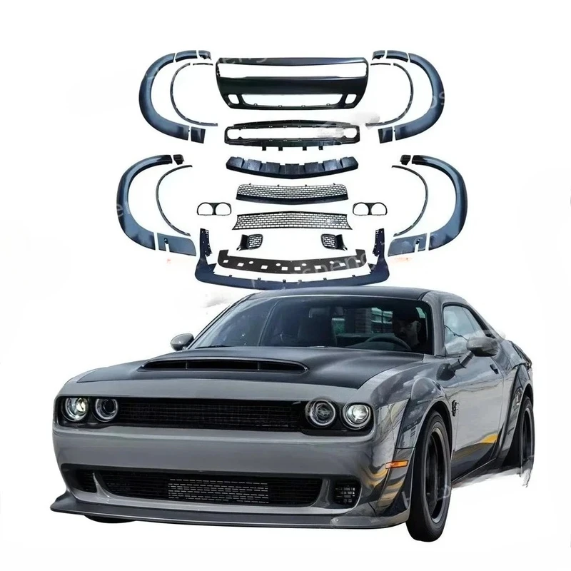 Kit Carrozzeria per Challenger 2015-2022, Accessori Auto, Copertura Paraurti Anteriore con Parafanghi Larghi, Stile Demon