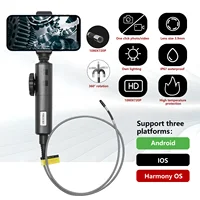 WDLUCKY 360° Two-Way Articulating Borescope Industrial Endoscope 3.9mm Car Sewer Inspection Camera with Light for  IOS Android 1