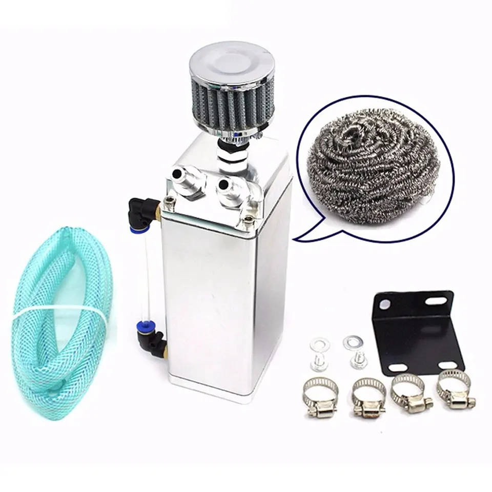0.3L alluminio universale olio cattura può kit serbatoio motore polacco sconcertato
