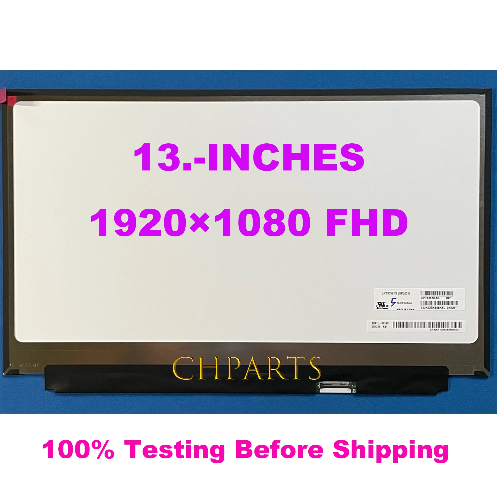 

13.3 inch LP133WF9-SPD1 LP133WF9 SPD1 LP133WF9 (SP)(D1) 30pin EDP 1920*1080 IPS FHD Laptop LCD Dsiplay Screen Panel Matrix