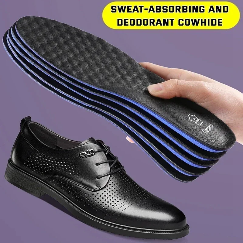 Leather Shoe Insoles Arch Support Orthopedic Insole For Feet Plantar Fasciitis Shoe Pads Shock-absorbing Cowhide Sole 1Pair sport insoles sport orthopedic insoles sports insoles women insoles heel insoles orthopedic insoles cowhide insoles shoe insoles