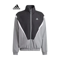 adidas Survêtement coupe-vent pour homme, veste à col montant, pantalon décontracté à revers, automne-hiver, IJ6072 2