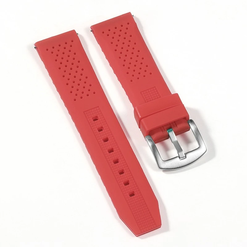 Breathable Silicone Quick Release Watch Strap - Universal Fit, Soft Rubber Wristband