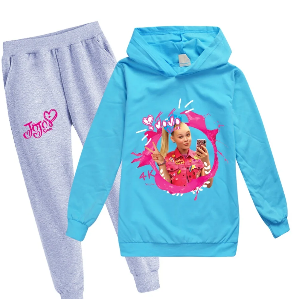 

2022 New Clothing Set Tracksuits for Girls JOJO Siwa Cotton Pants Kids Teen hoodie Costume Thanksgiving Children's Sportswear Cl