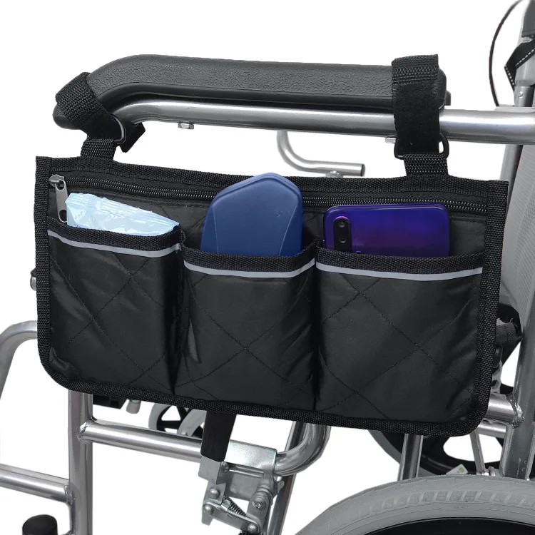 

1 pcs Wheelchair side armrest storage bag storage bag Multi-color multi-pocket storage bag