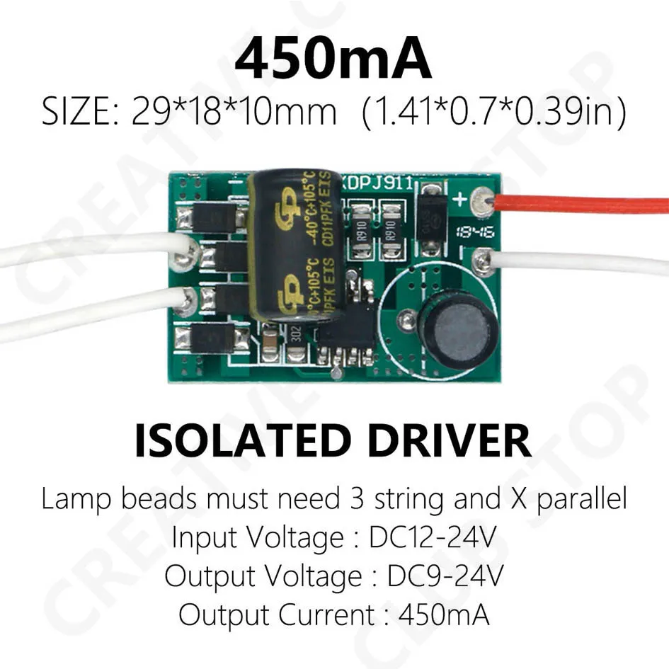 Description Picture 4 of itemLED Driver 3X3W 3X4W 10W 12W DC12-24V For LED Power Supply Lamp Transformer For LED Underwater Light Controller Accessories DIY