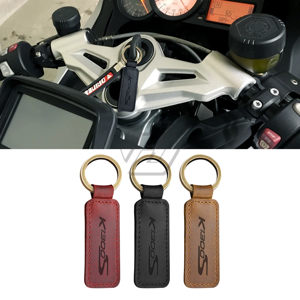 

Cowhide Keychain Motorcycle Key Ring Key Holder Decoration For BMW K1300S K1300 S
