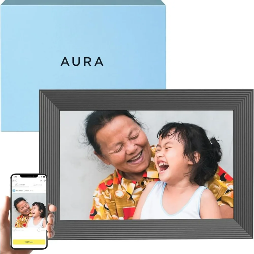 

WiFi Digital Picture Frame |Best Digital Frame for Gifting | Send Photos from Your Phone | Quick, Easy Setup in Aura App