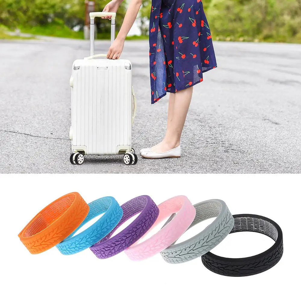 4Pcs Universal Damping Luggage Wheels Protector Suitcase Parts Axles Noise Wheels Guard Cover Trolley Box Casters Cover