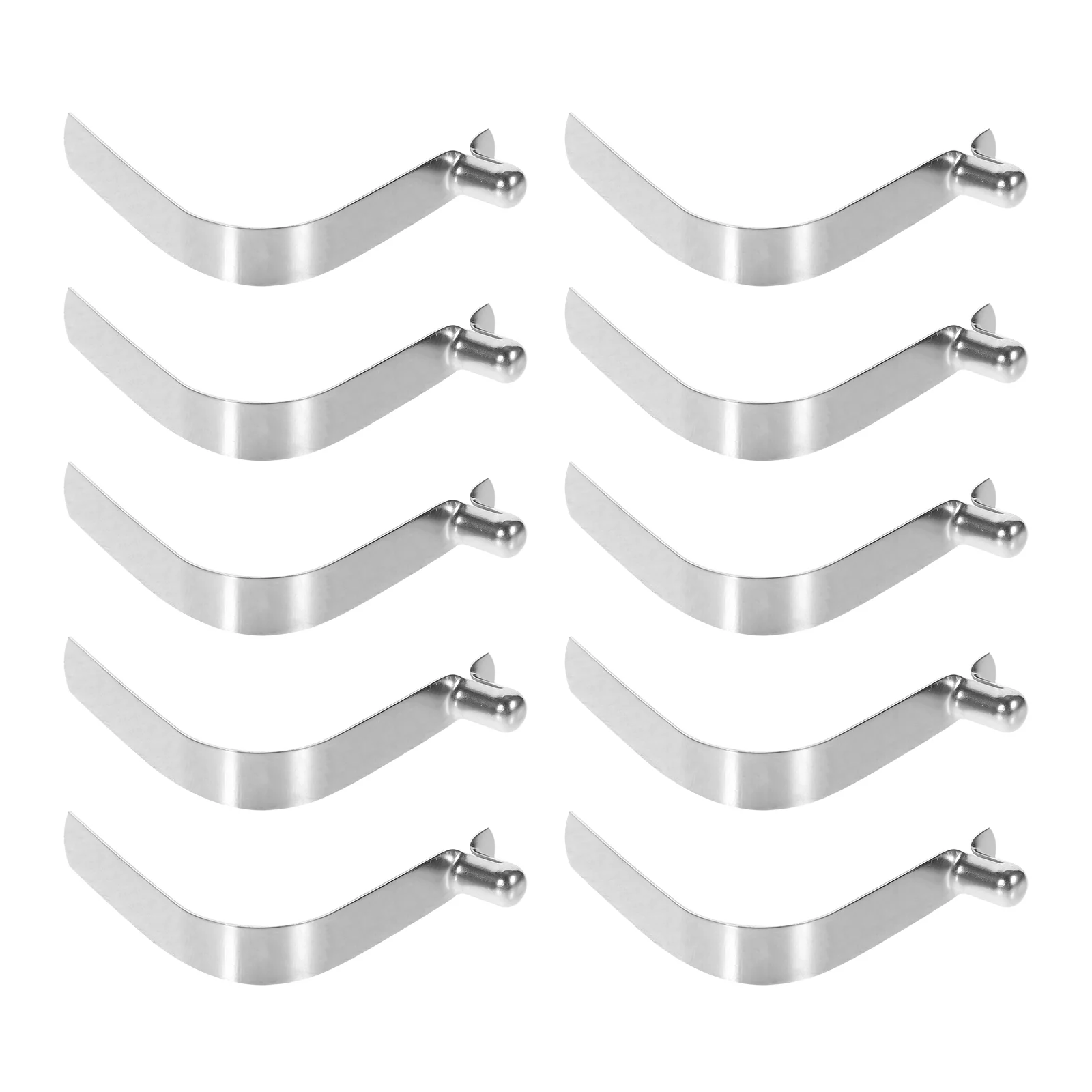 

10 Pcs Shrapnel Buckle Umbrellas for Rain Steel Nickel Plated Snap Spring Clips