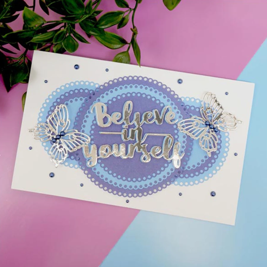 Reunion 스캘럽 도트 네스팅 서클, 금속 커팅 다이 스텐실, DIY 스크랩북 종이 카드 공예, 엠보싱 다이 컷