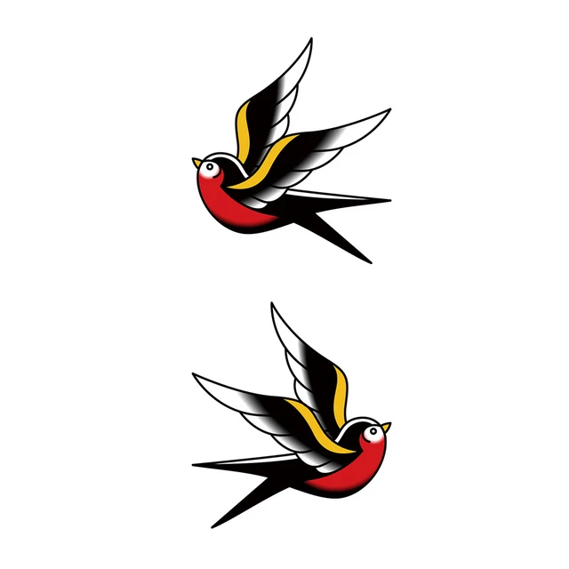 Old school tattoo swallow bird Royalty Free Vector Image