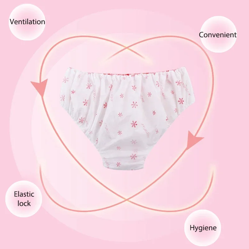 50PCS/Set Disposable Briefs for Women Underwear Travelling Postpartum  Panties Non-woven Underpants Female Disposable Underwear