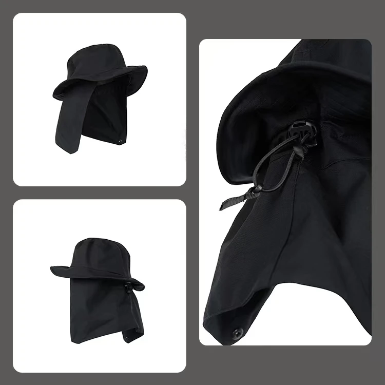 Atzen Front pockets storm jacket gt 2L material convertible frontapron detachable hat-hood techwear