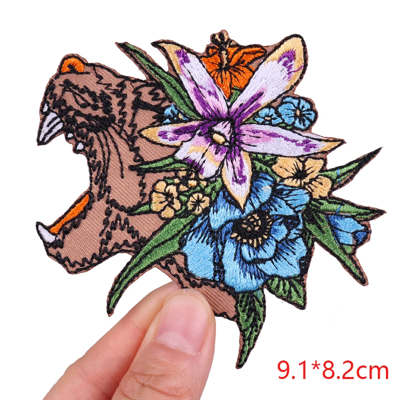 Fiercely Animal Patch DIY Eisen auf Patches für Kleidung Horror Punk bestickte Patches auf Kleidung Jacken Nähen Stickerei Aufkleber – Detail 6