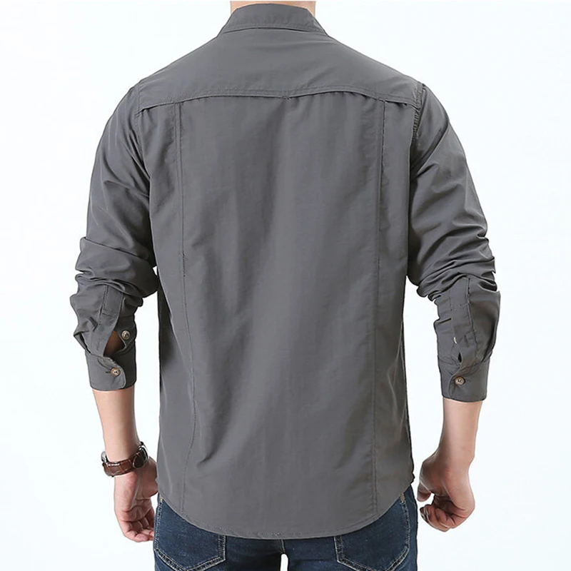 US Tactical Hiking Shirts Men Long Sleeve Cargo Work Shirts Summer Outdoor Quick Dry SWAT Military Combat Hunting Fishing Shirt fishing shirts