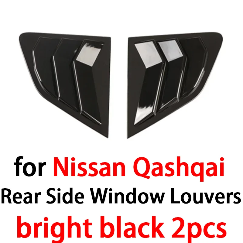 Auto Sport Stil Air Vent Abdeckung Hinten Seite Fenster Lamellen für Nissan Qashqai Außen Zubehör 2019 2020 2021