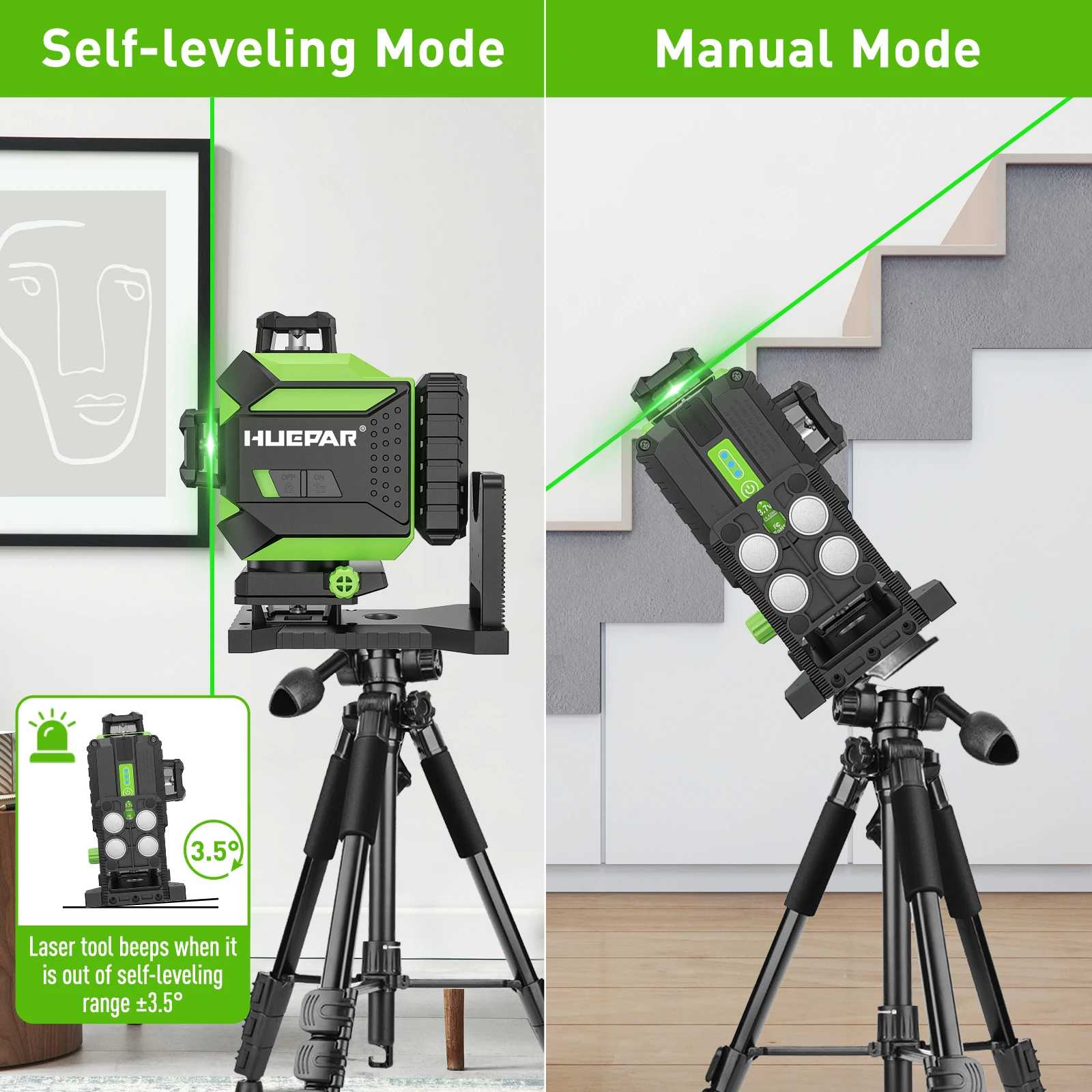 704CG Digital 4D 16-Line Laser Tool 360 Rotating Self-leveling Green Beam Laser
