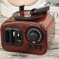 Retro Gramophone Music Box Mini Mechanism Clockwork Gramophone Musical Gift for Birthday Valentines Day Anniversary 1