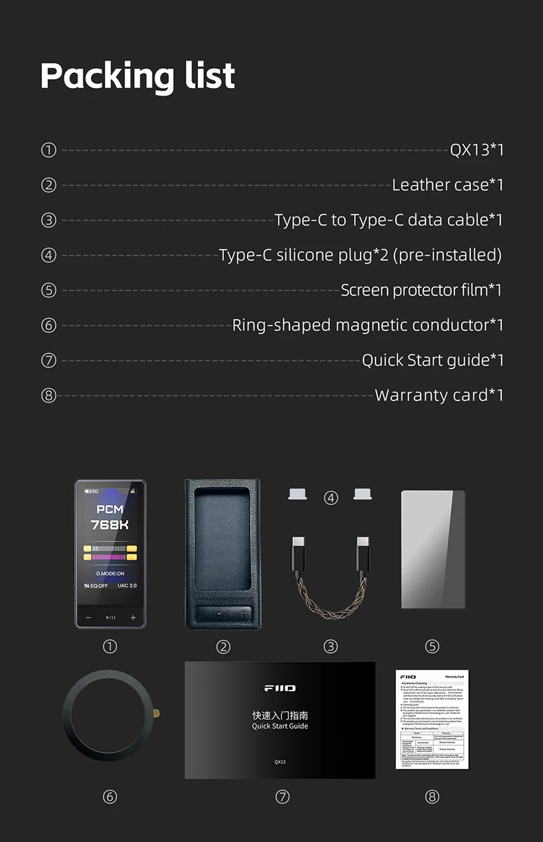 FiiO QX13 8-Channel Dongle DAC 126 Sf2c335a0a66047589fefb876a9885685A