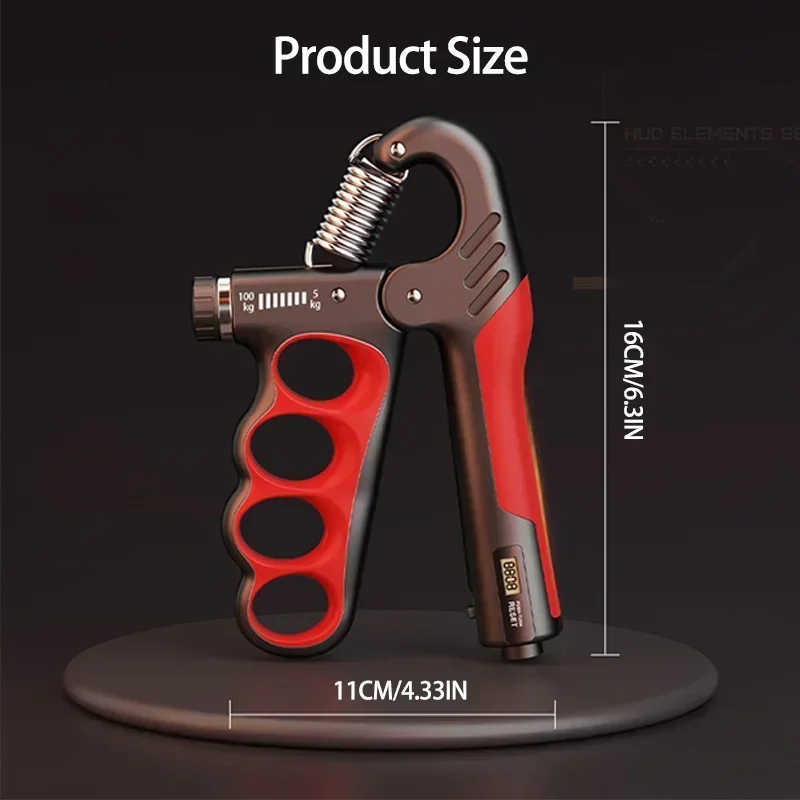 Grip Strength Hand Strengthener 5-100kg Adjustable Muscle Recovery Fitness