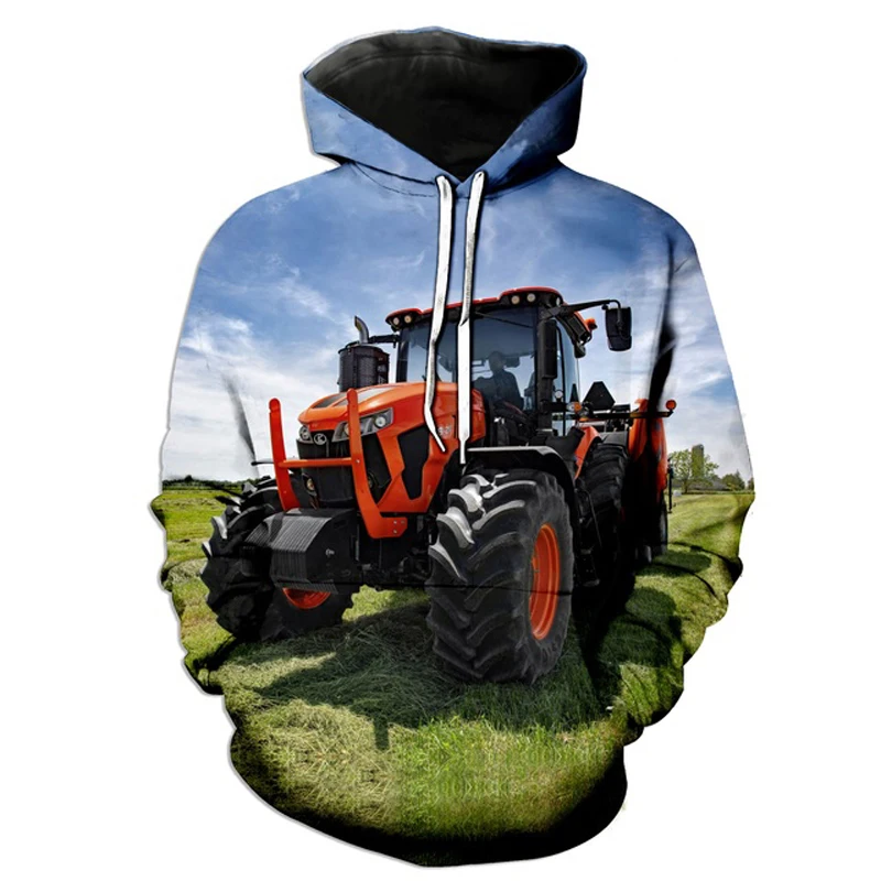 Farm Harvester Pattern Hoodies 3D Printed Unisex Pullovers Hiphop Hoodie Casual Sweatshirts Street Top Tracksuit