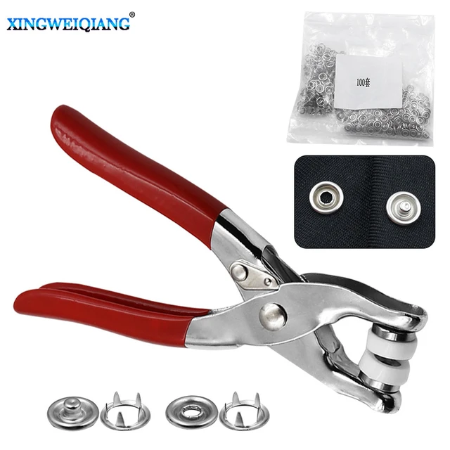 Plier Tool 9.5mm Snap Fasteners Kit Metal Press Studs Tools Buttons for Diy  Clothing Leather Crafting Sewing Accessories 단추펜치