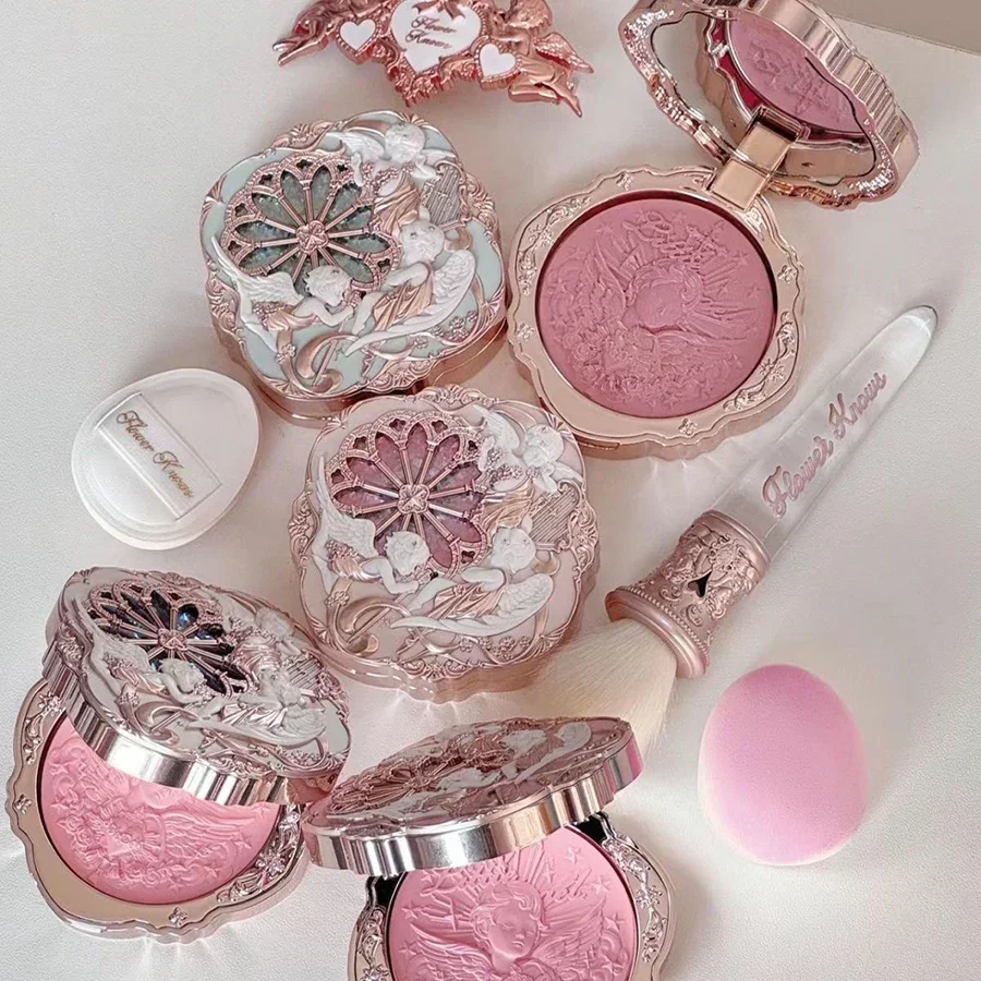 Flower Knows Little Angel Blushes Lightweight Smooth Long-lasting All-Day Face Enhancing Makeup Korean Blush Cream For Cheek