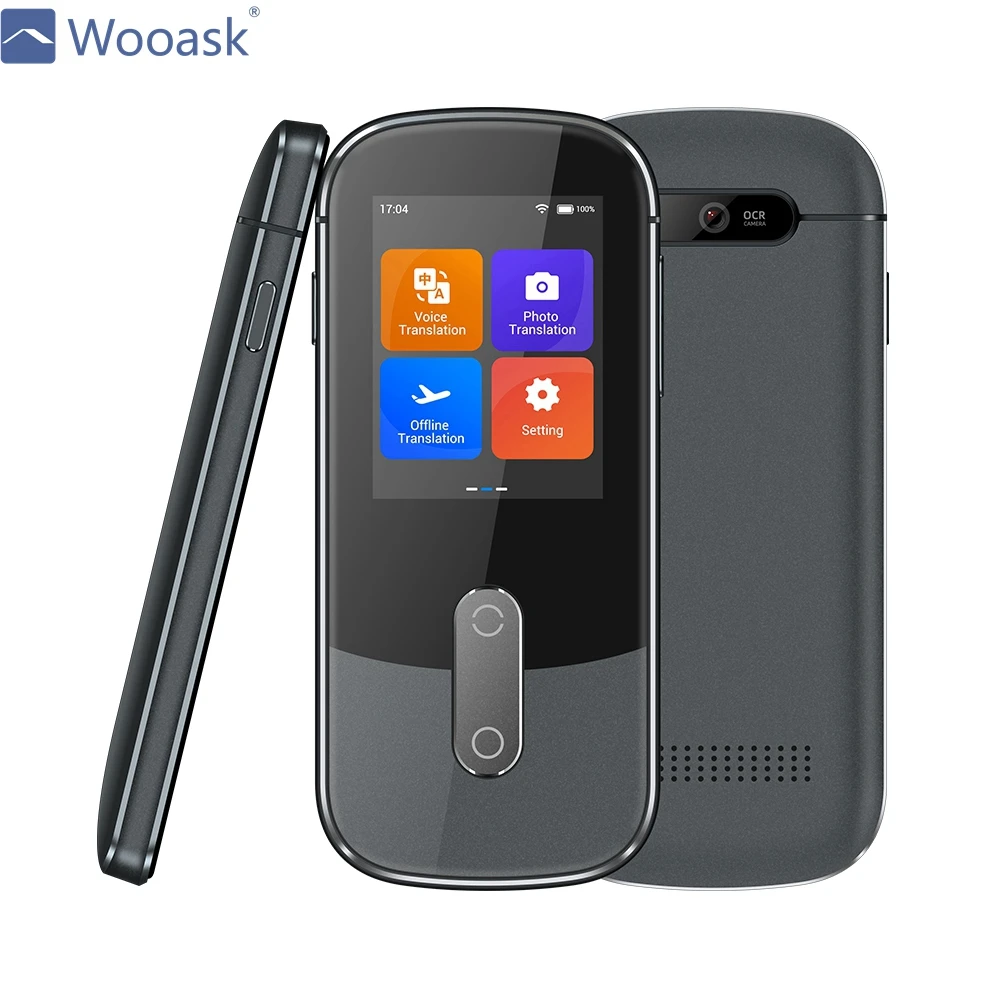 

Wooask Real-time Language Translator Pocket Translator Artificial Intelligence Sound Recorder 144 Languages Online & Offline W09