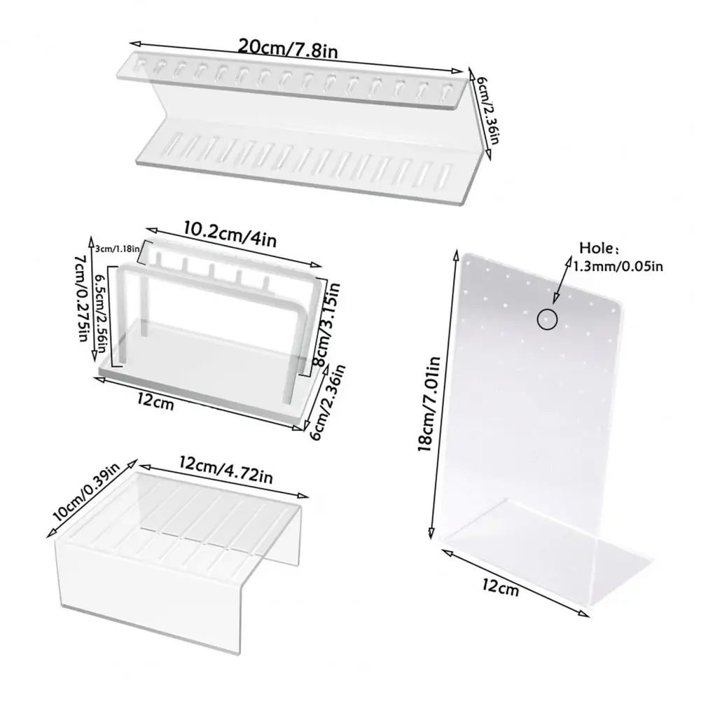 

Современный прозрачный держатель для ювелирных украшений, многофункциональный дисплей, подставка-органайзер для сережек, колец в носу