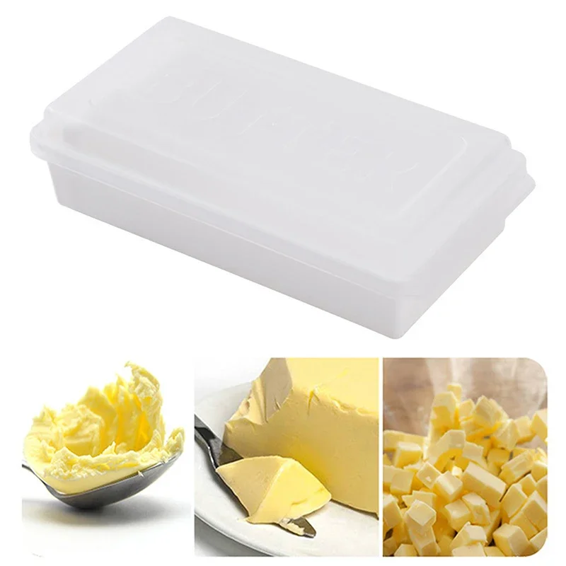 Portable Solid Butter Cutting Storage Box Kitchen Accessories Refrigerator Fresh Keeping Box Breakfast Cheese Fresh-Keeping