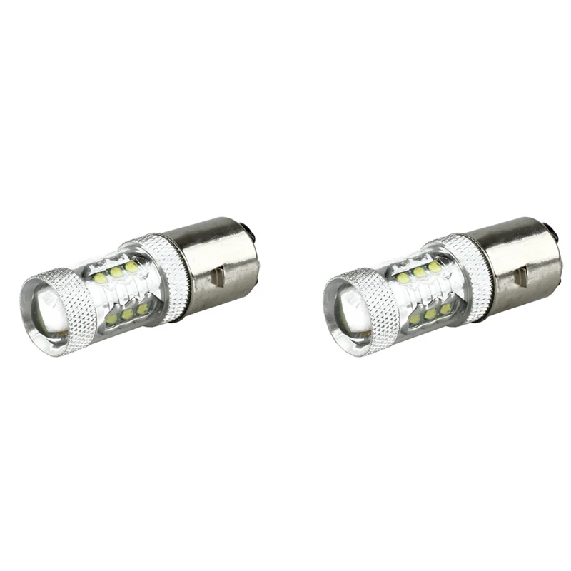 

2X 80W BA20D H6 White 16 LED Motorcycle Motorbike/Moped/ATV Headlight Bulb