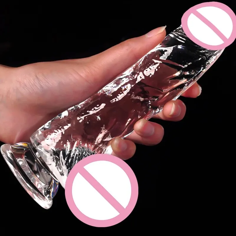 Soft Jelly Egg Dildo Penis Suction Cup Masturbator Orgasm SM Vaginal G-Spot Massage Butt Plug Anal Trainner Crystal Dildos Sex Toys